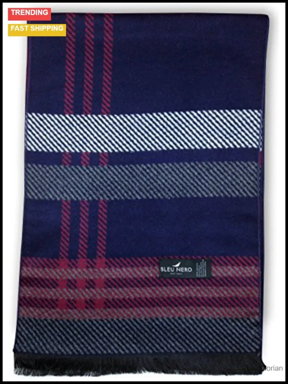 Luxurious Cashmere Feel Plaid Winter Scarf for Men